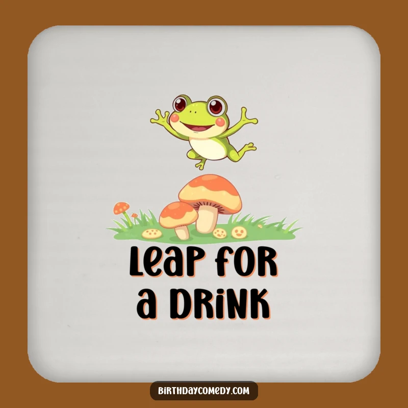Funny Jumping Frog Drink Coaster: Add Amphibian Whimsy to Your Table