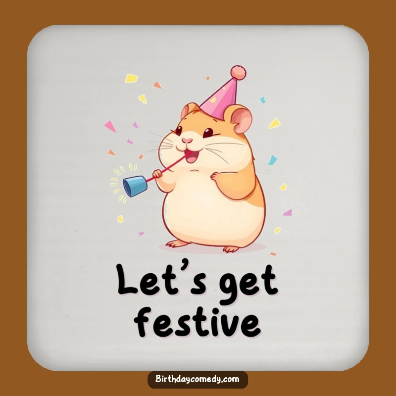 Funny Hamster Drink Coaster: Party Protection, Cute Funny Gift