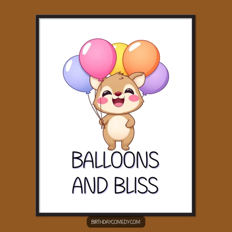 Funny Animal Balloon Poster - Inject Instant Cheer into Your Walls