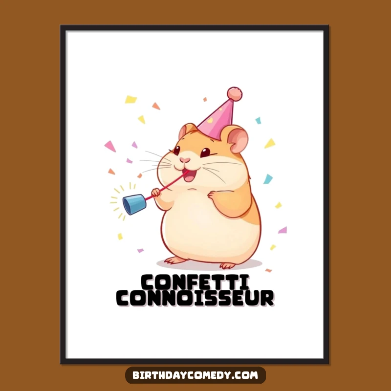 Funny Hamster Poster: Party Art, Perfect Funny Gift for Festive Decor