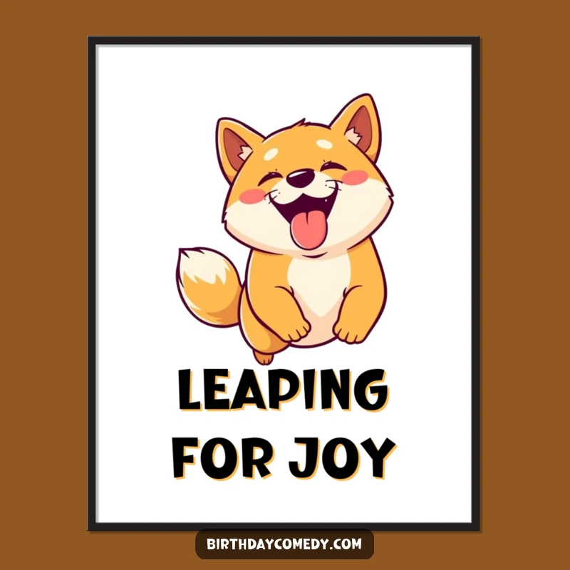 Funny Shiba Inu Virtual Treat Poster - Hilarious Dog Art