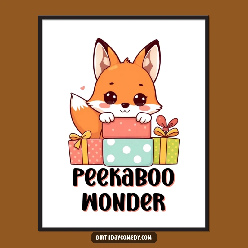Funny Fox Poster: Decorate with Whimsical Charm and Gift Excitement!