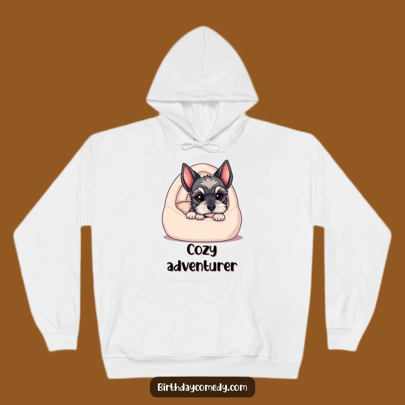 Cozy Funny Schnauzer Puppy Hug Hoodie: Warmth and Adorable Companionship