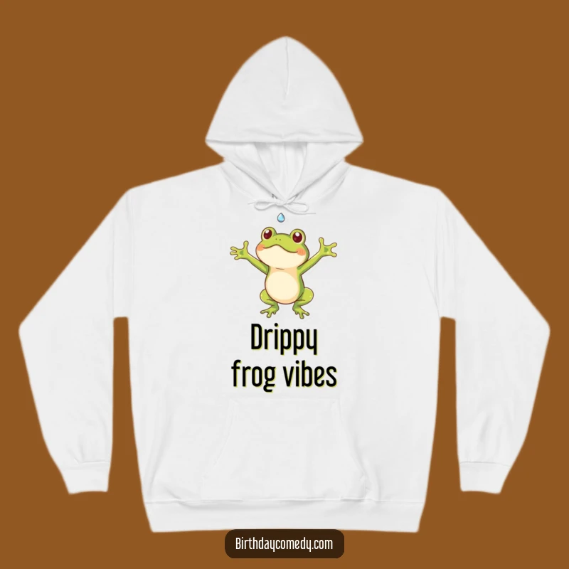 Cozy Funny Frog Dewdrop Hoodie: Warmth and Whimsy Gift