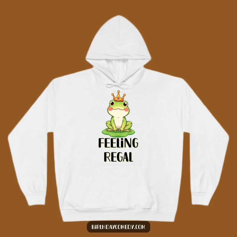 Funny Frog King Hoodie: Cozy Royal Character Sweatshirt for Whimsy