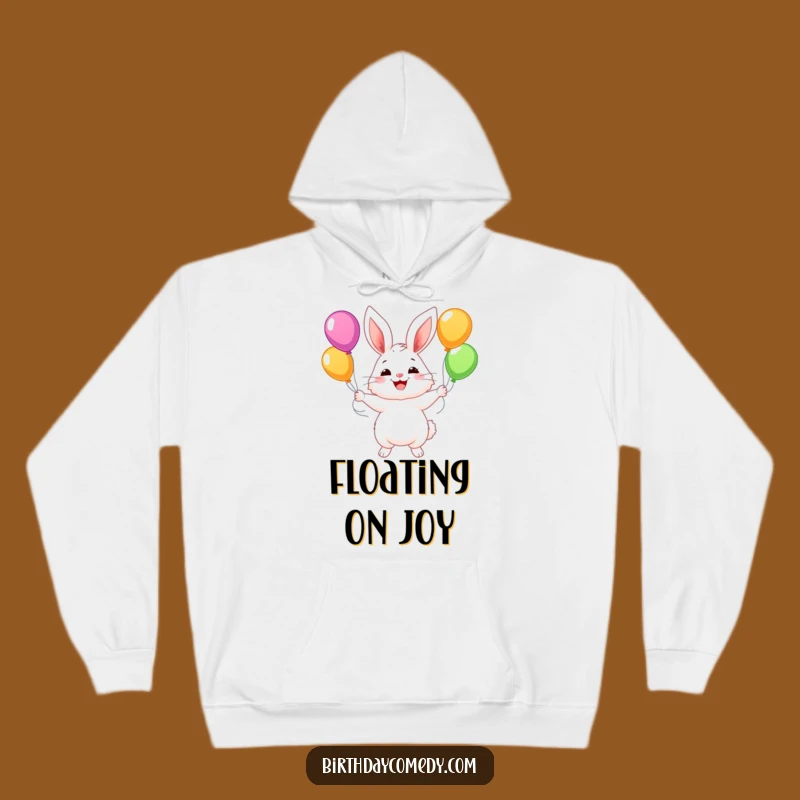 Cozy Funny Bunny Balloon Hoodie: Warm Fleece With Happy Bunny, Perfect Funny Gift For Fun