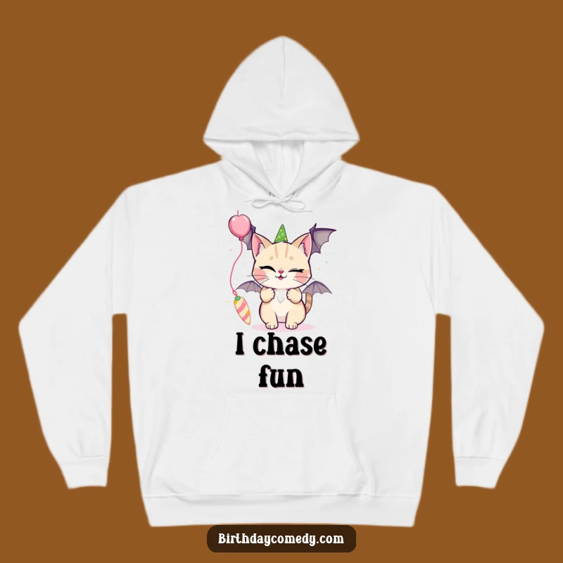 Funny Cat Hoodie: Cozy Pullover with Winking Player, Great Fun Gift