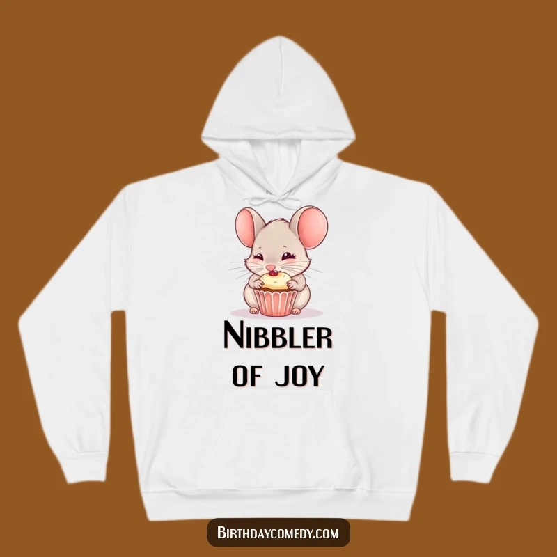 Funny Mouse Hoodie: Cozy Pullover with Cupcake Nibbler, Great Sweet Gift