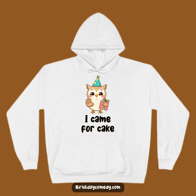 Funny Owl Hoodie - Cozy Birthday Gift with Joyful Present for Warm Celebrations