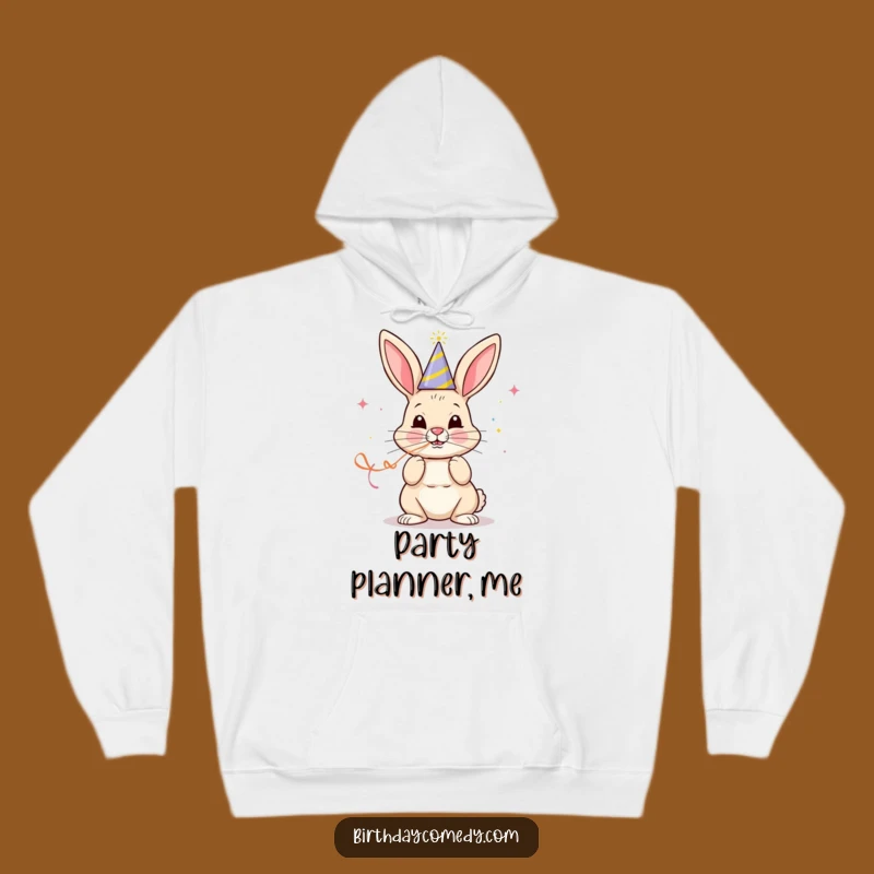 Funny Party Bunny Hoodie: Cozy Celebration with Focused Fun, Ideal Gift