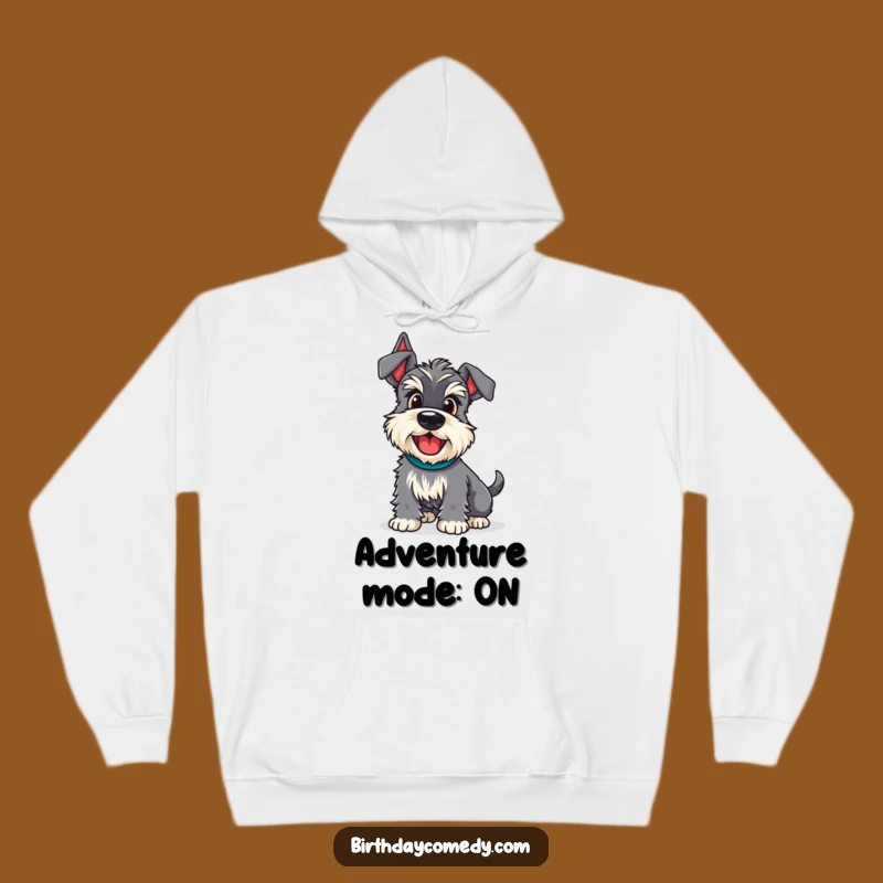 Funny Schnauzer Adventure Wiggle Hoodie - Cozy and Enthusiastic Dog Gift