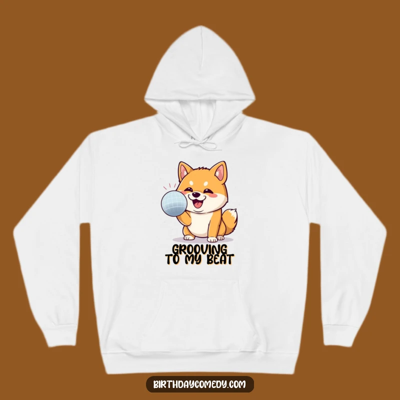 Funny Shiba Inu Disco Fever Hoodie - Playful Shiba Inu Dance Party Sweatshirt