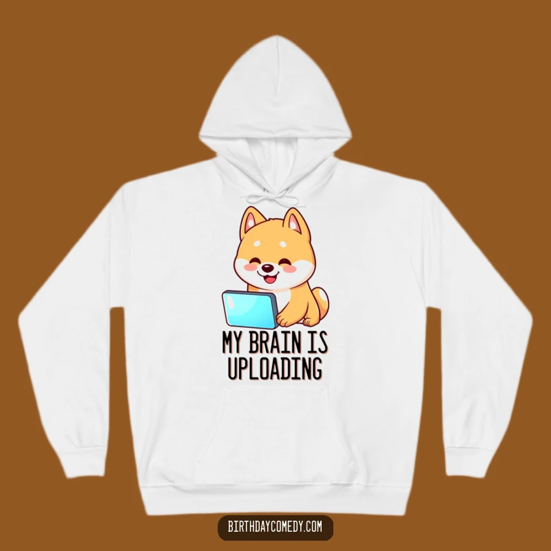 Funny Shiba Inu Screen Time Hoodie - Cozy Shiba Inu Head Tilt Sweatshirt Gift