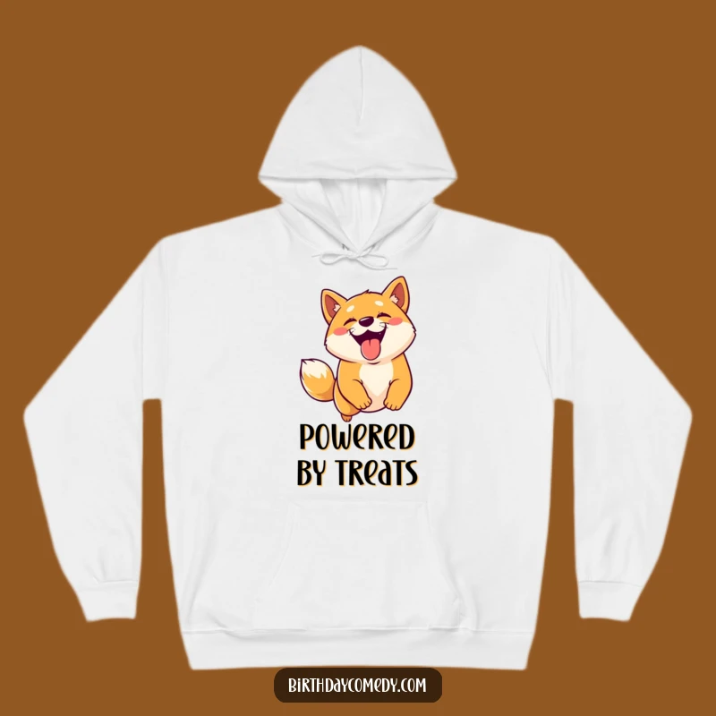 Funny Shiba Inu Virtual Treat Hoodie - Cozy & Comical Dog Apparel