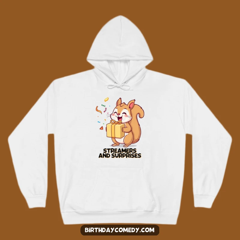 Funny Squirrel Hoodie: Stay Cozy with Excited Gift Vibes!