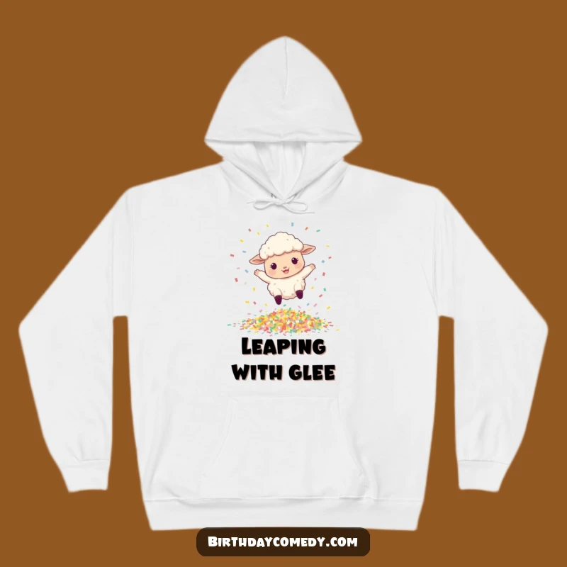 Funny Sheep Hoodie: Cozy Pullover with Bouncing Leaper, Great Party Gift