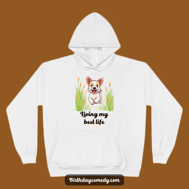 Funny Terrier Hoodie: Cozy Up with a Happy Running Dog