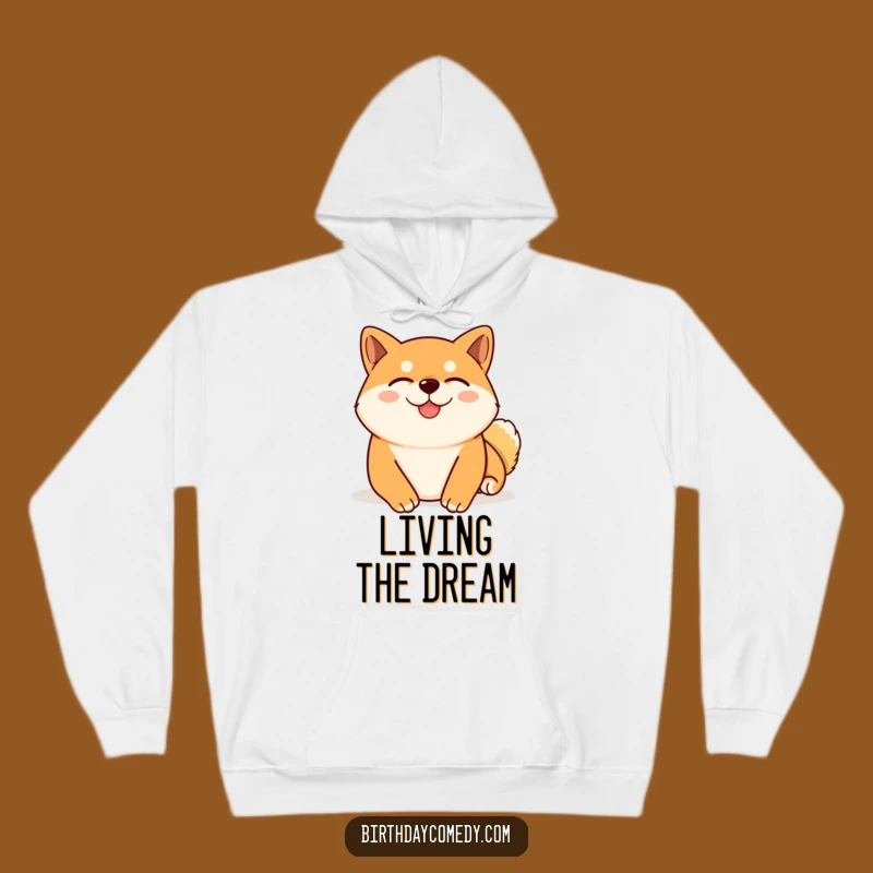 Funny Shiba Inu Relax Hoodie - Content Shiba Inu Virtual Belly Rub Sweatshirt