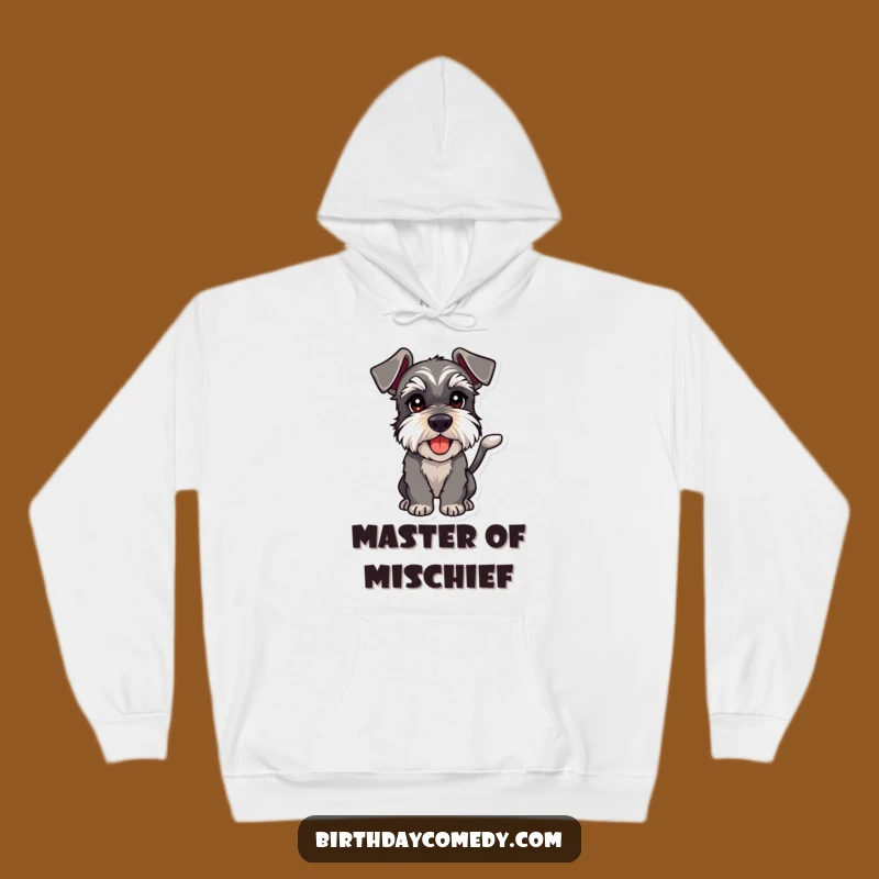 Funny Schnauzer Playful Intent Hoodie - Cozy and Mischievous Dog Gift