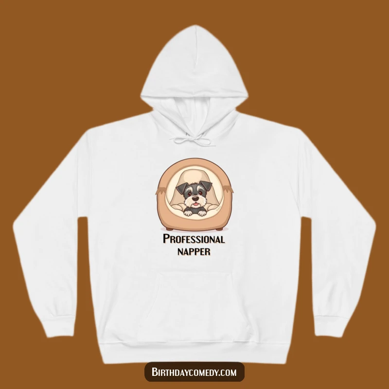 Funny Schnauzer Puppy Bed Hoodie - Cozy and Adorable Dog Gift