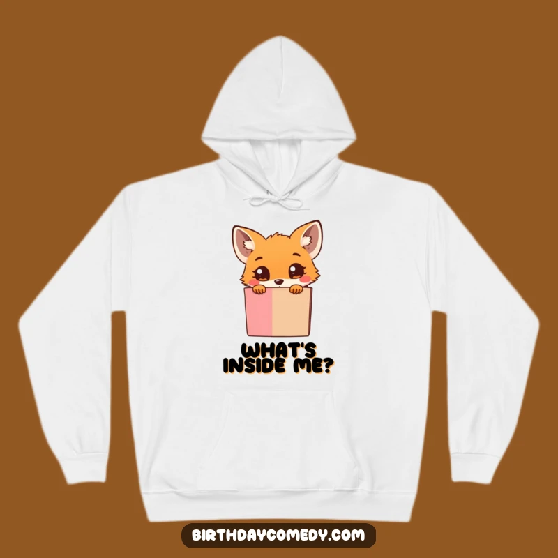 Funny Fox Hoodie: Cozy Peeking Fox, Ideal Funny Gift for Animal Enthusiasts