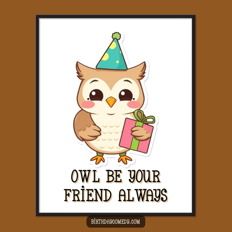 Free Printable Owl Wall Art: Funny Owl Decor, Downloadable Art, Print at Home Gift