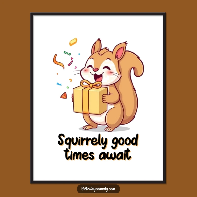 Free Printable Squirrel Wall Art: Exciting Gift Surprise Downloadable Decor!