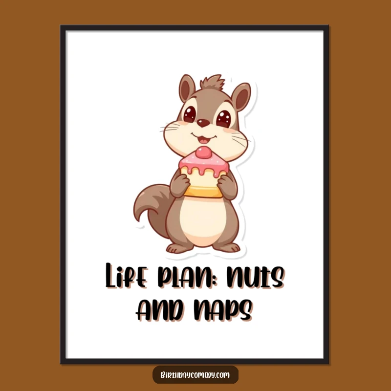 Free Printable Squirrel Wall Art: Funny Squirrel Decor, Downloadable Art, Print at Home