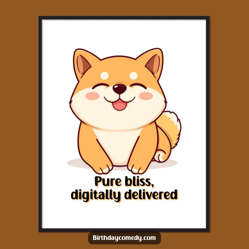 Funny Free Printable Shiba Inu Wall Art: Relaxing Dog Downloadable Art