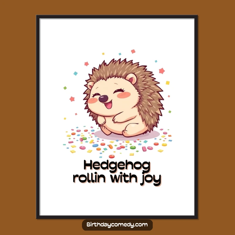 Free Printable Hedgehog Wall Art: Giggling Roll of Fun Downloadable Decor