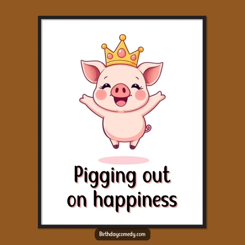 Free Printable Piglet Crown Wall Art - Funny Downloadable Decor!