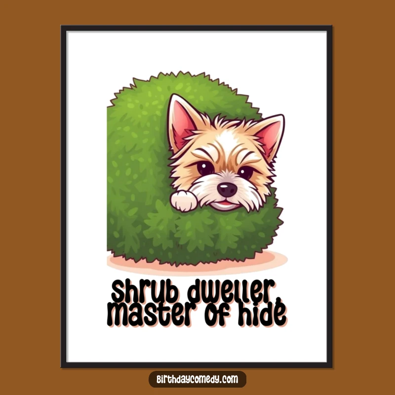 Free Printable Wall Art: Terrier Puppy Peeking - Cute Dog Downloadable Decor