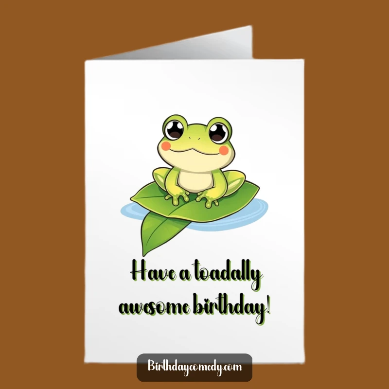 Free Printable Bday Card: Content Frog Floating - Hilarious Downloadable Gift!