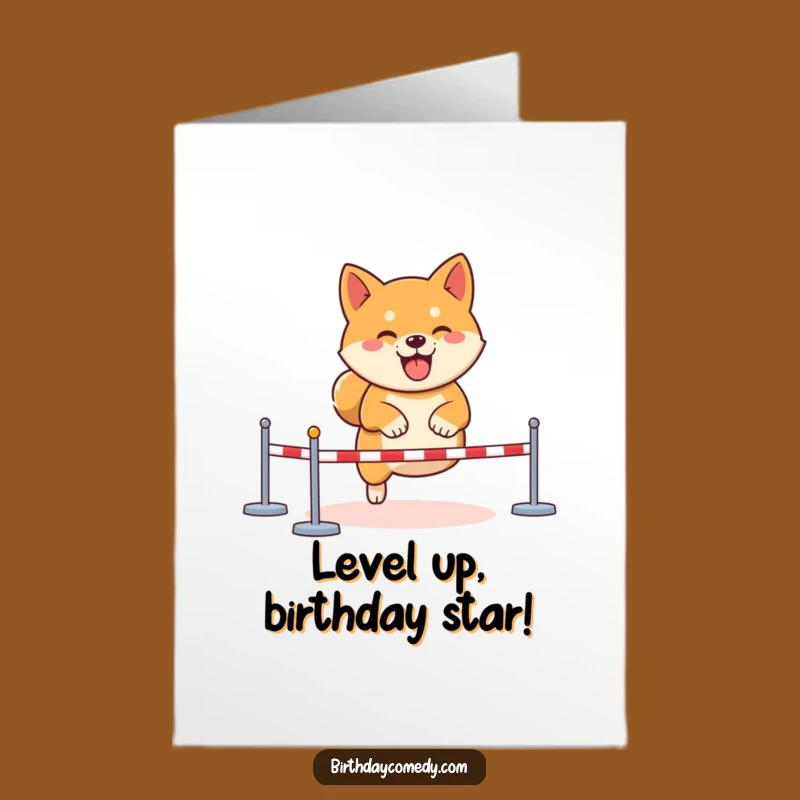Free Printable Birthday Card: Shiba Inu Gaming, a Hilarious Downloadable Gift