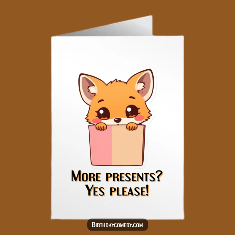Free Printable Birthday Fox Card: Hilarious Cute Animal Downloadable Gift