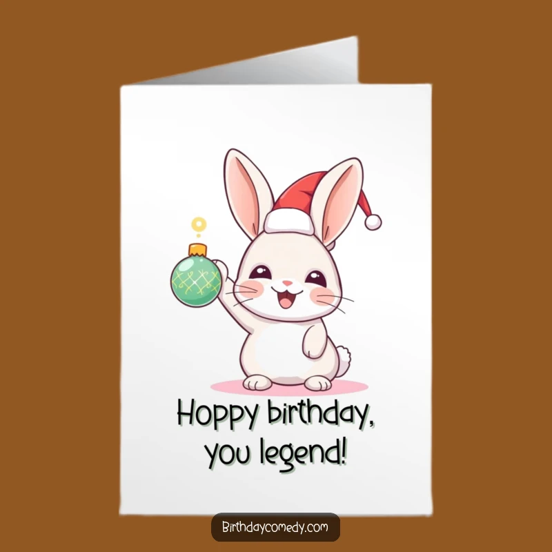 Free Printable Funny Rabbit Birthday Card: Festive Fun Downloadable Gift