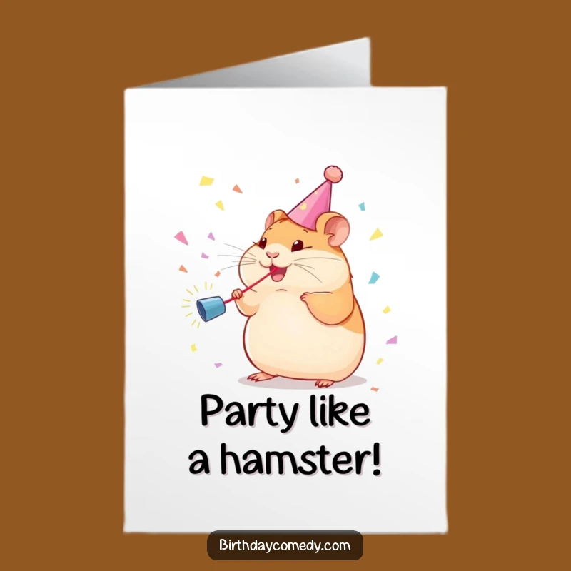 Free Printable Hamster Birthday Card: Hilarious Party Animal Downloadable Gift