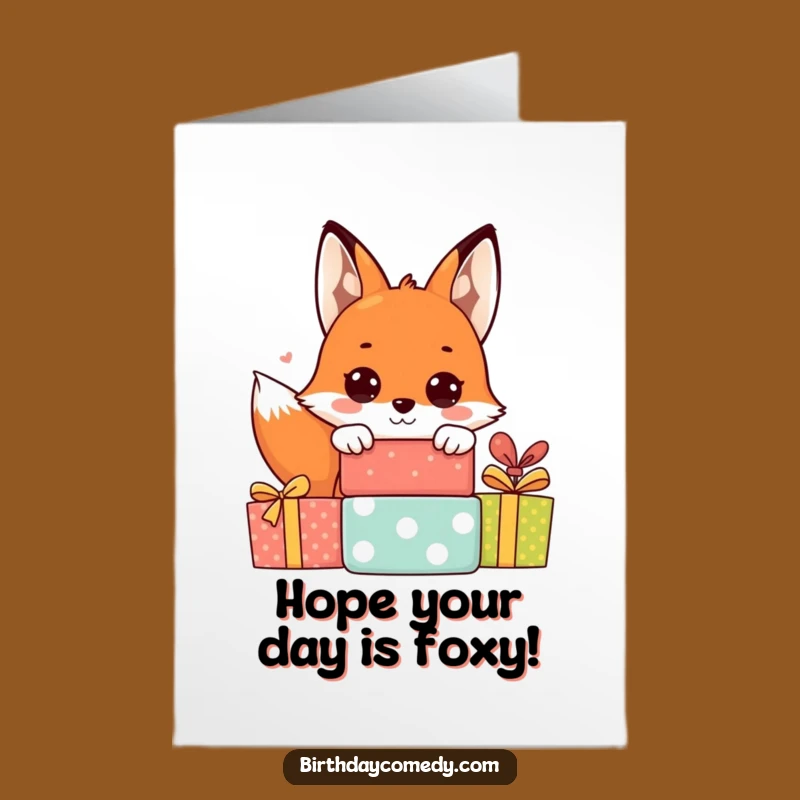 Free Printable Fox Birthday Card: Adorable & Funny Downloadable Gift for Joyful Celebrations
