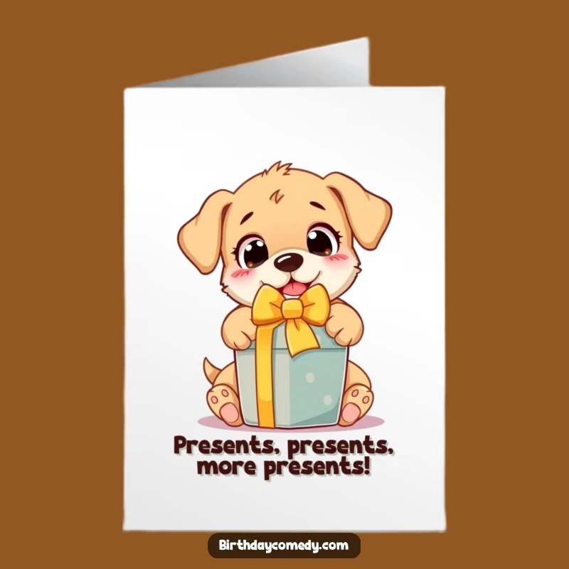 Free Printable Puppy Birthday Card: Funny Downloadable Gift for Dog Lovers