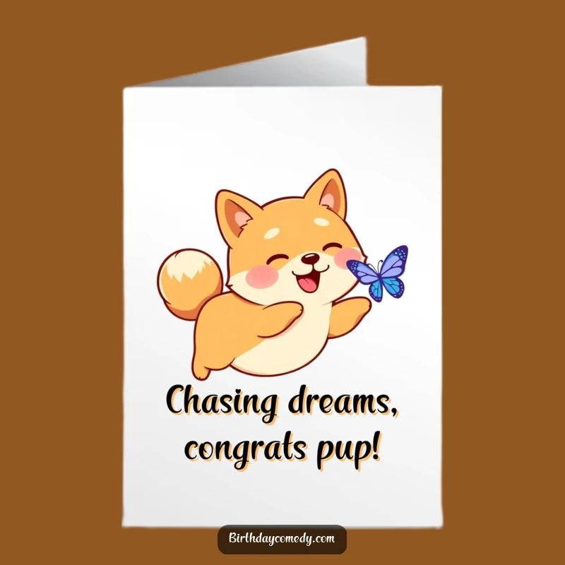 Free Printable Congrats Card: Shiba Inu's Digital Quest, Downloadable Gift