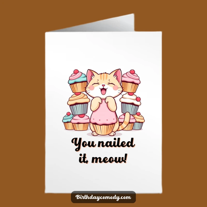 Free Printable Cat Congrats Card: Funny Cat Gift, Downloadable Celebration, Print at Home