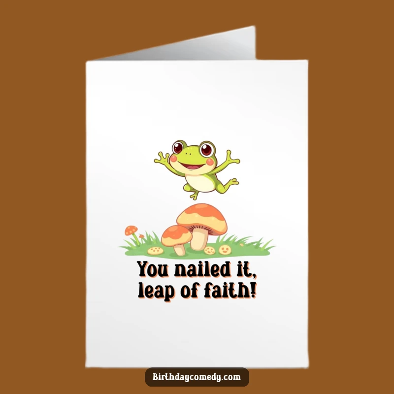 Free Printable Congrats Card: Hopping Frog DIY Downloadable Gift for Big Wins
