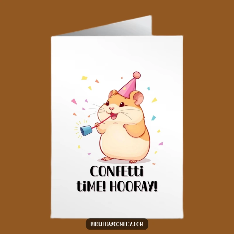 Free Printable Hamster Congrats Card: Fun Party Animal Downloadable Gift