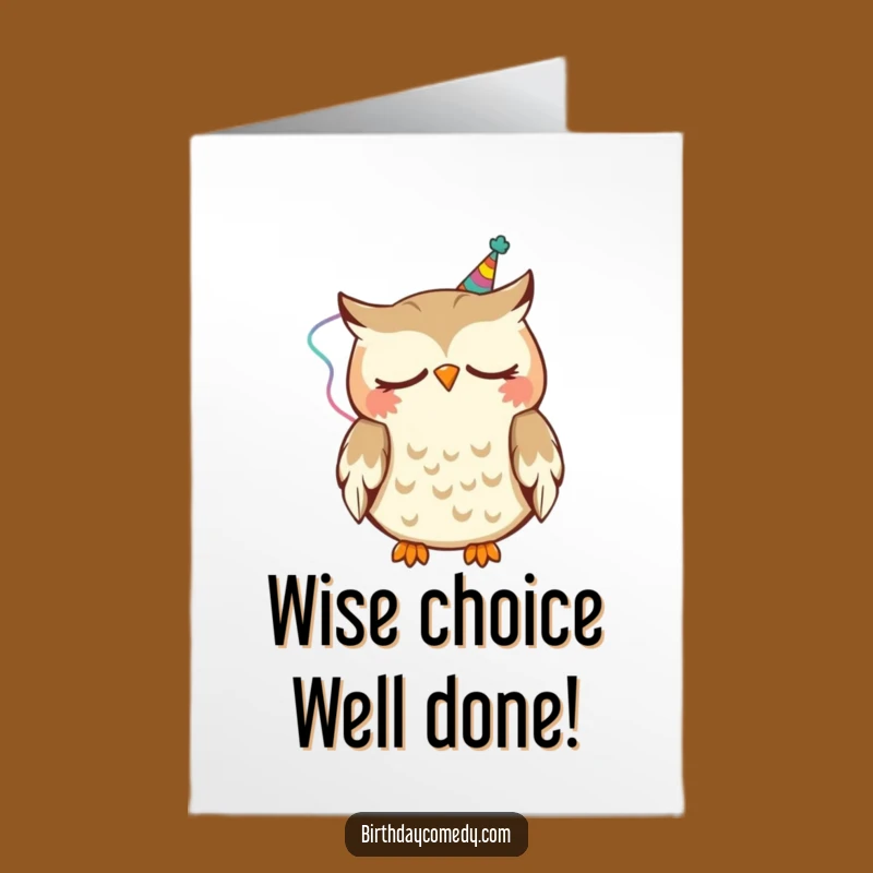 Free Printable Owl Congrats Card: Humorous Sleepy Downloadable Gift for Cheers