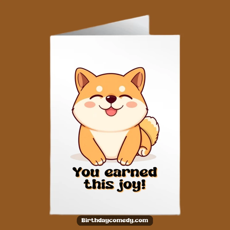 Free Printable Shiba Inu Congrats Card: Blissful Dog Downloadable Gift