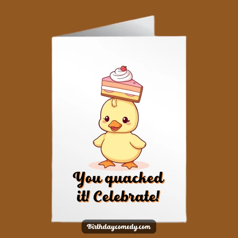 Free Printable Duckling Congrats Card: Humorous Downloadable Gift for Sweet Success