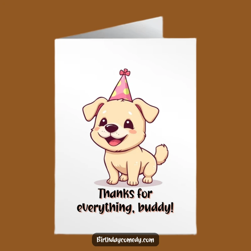 Free Printable Dog Thanks Card: Funny Dog Gift, Downloadable Gratitude, Print at Home