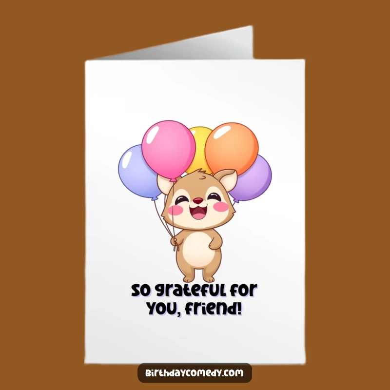 Free Printable Funny Thank You Card: Animal Balloons, Meaningful Downloadable Gift