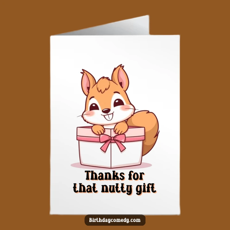 Free Printable Squirrel Thank You Card: Playful Downloadable Gift for Gratitude