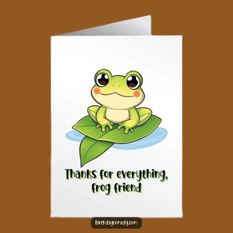 Free Printable Thank You Card: Chill Frog Floats - Sweet Downloadable Gratitude
